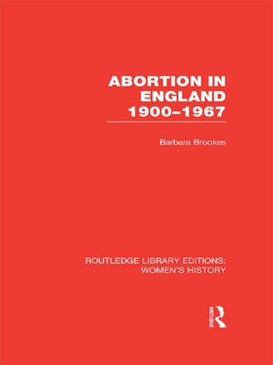 cover image of Abortion in England 1900-1967